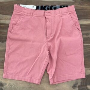 Men’s Plugg stretch flat front shorts in a dusty pink